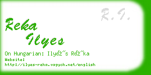 reka ilyes business card